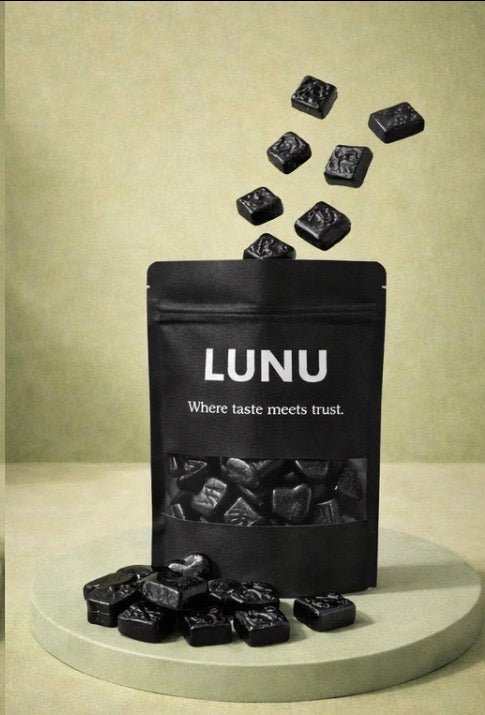 Zuckerfreie Lakritz Box (5x200g) – LUNU Black Collection