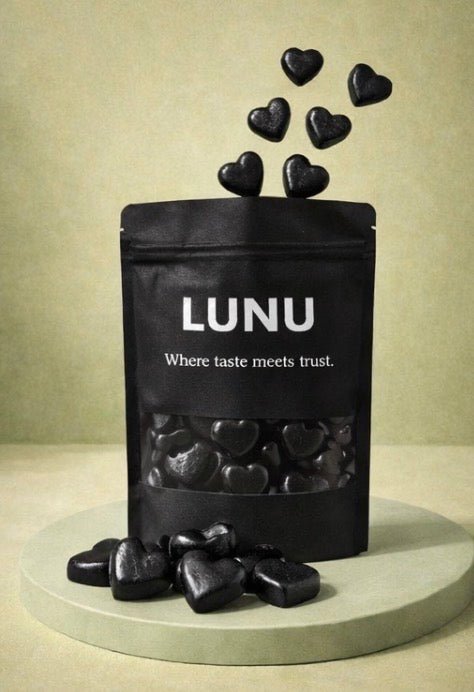 Zuckerfreie Lakritz Box (5x200g) – LUNU Black Collection