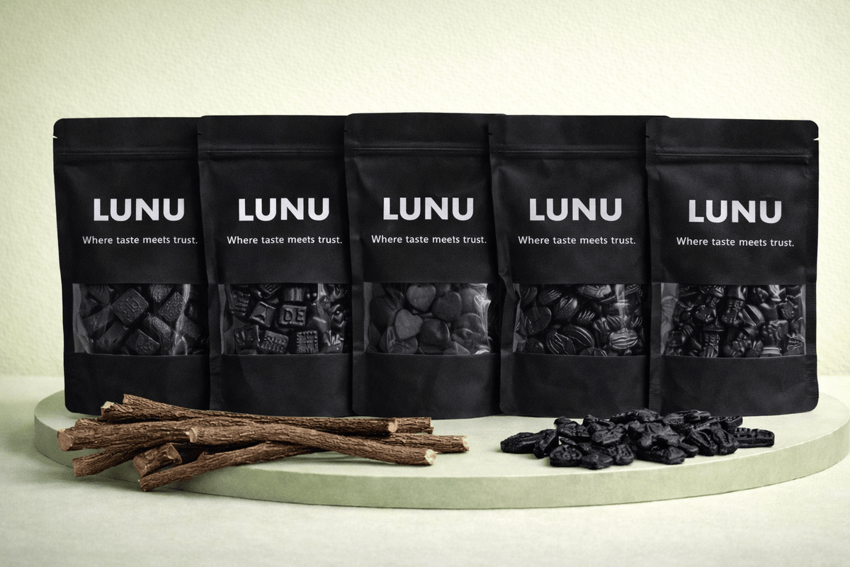LUNU Black Collection zuckerfreie Lakritzspezialitaeten