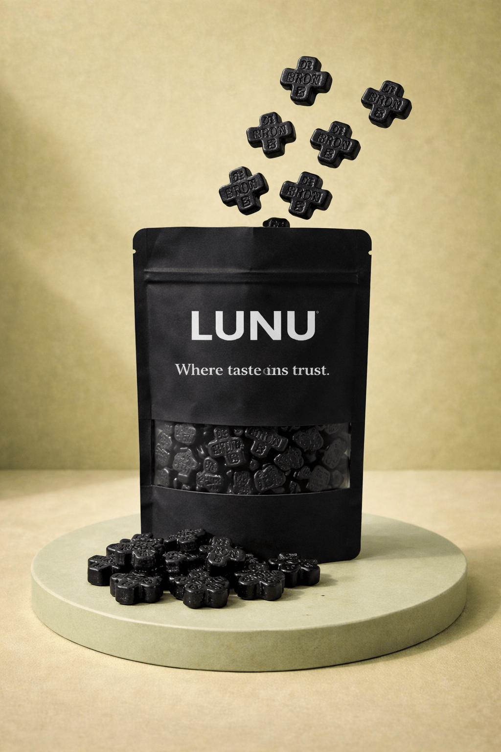 Zuckerfreie Lakritz Box (5x200g) – LUNU Black Collection