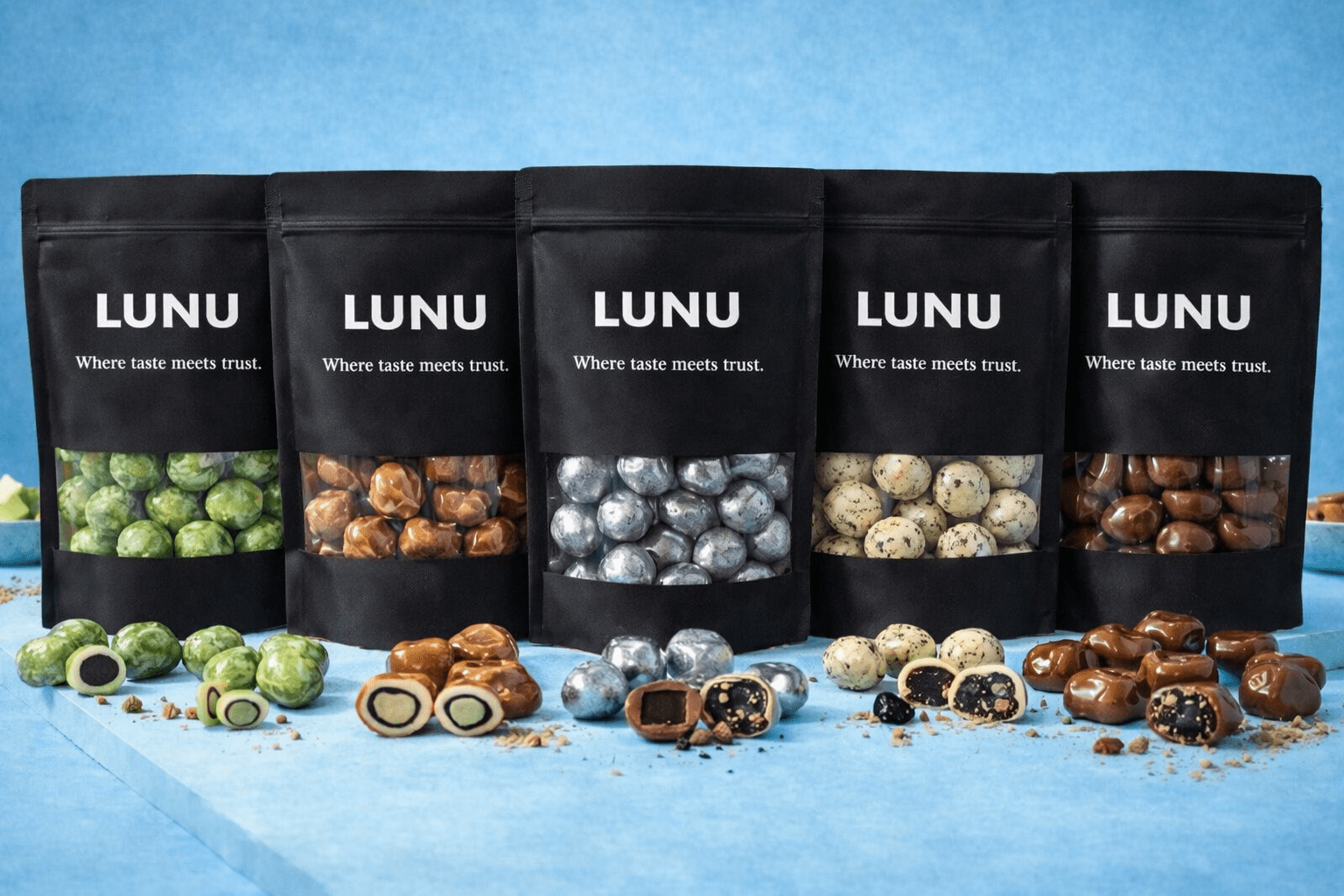 Lakritz & Schokolade Mix Box (5x200g) – LUNU Deluxe