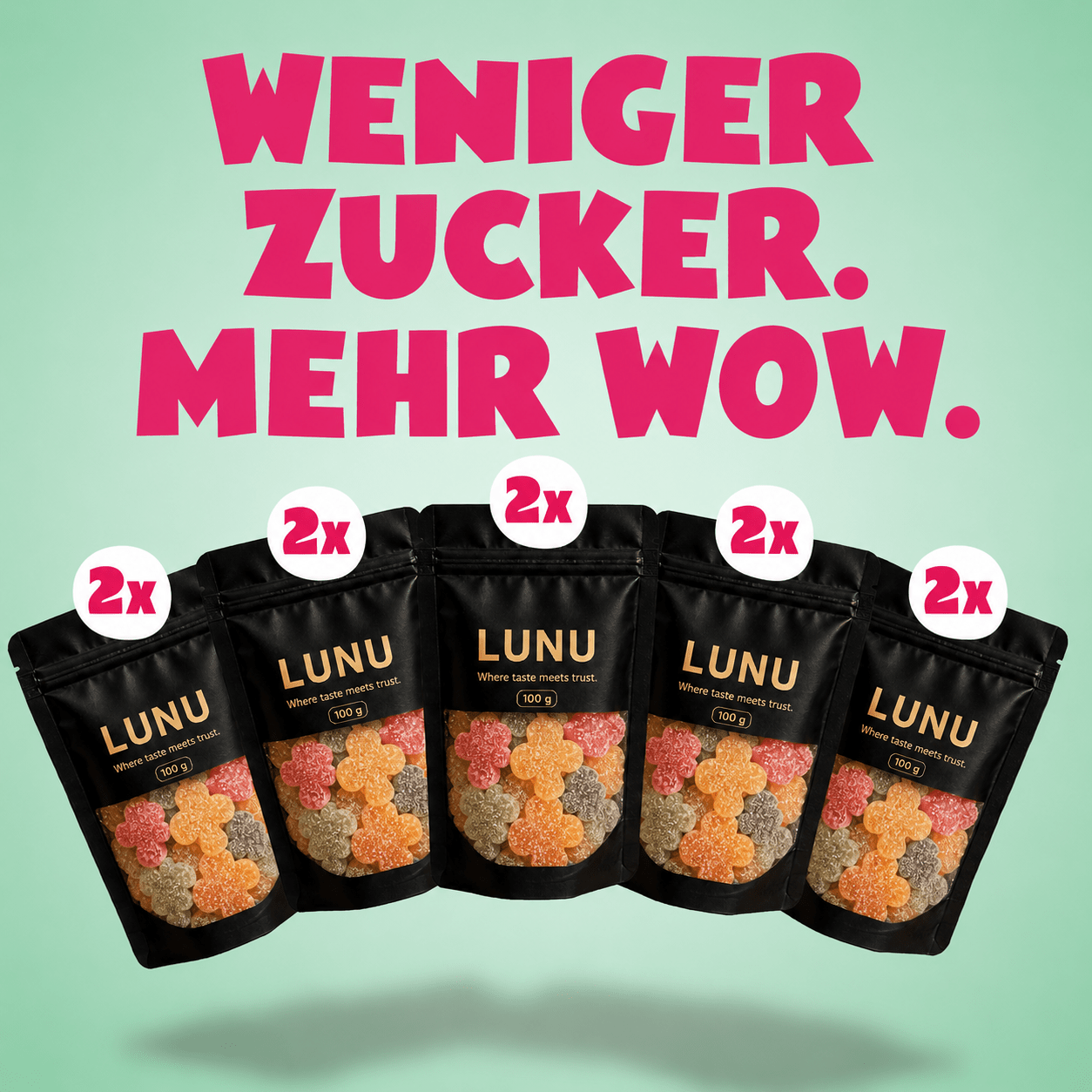 Zuckerfreie Fruchtgummis - Pokerfruit 10 x 100g
